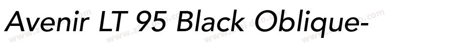 Avenir LT 95 Black Oblique字体转换